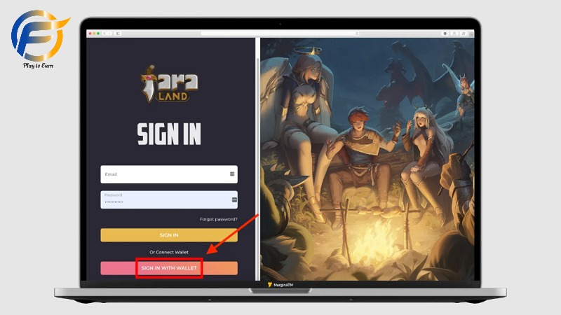 Kết nối ví tiền điện tử để tham gia chơi game FaraLand