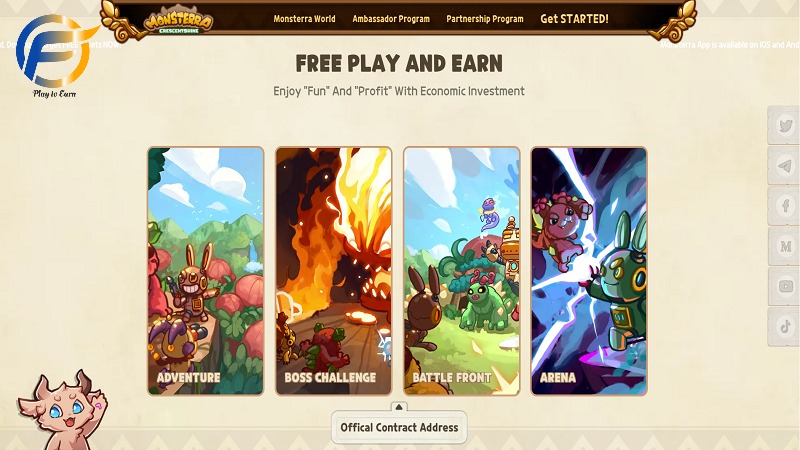 Chơi game Monsterra free để nhận token giá trị